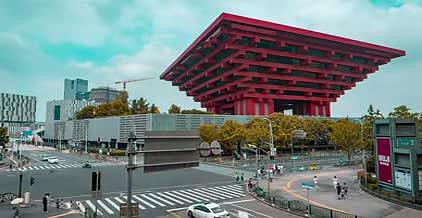 4K原创延时拍摄上海地标中华艺术宫中国馆视频的预览图